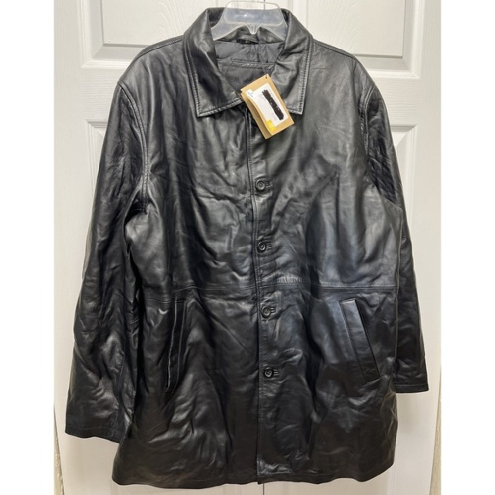 Women's‎  3/4 Long Leather Coat 3XL – Real Lambskin, Carcoat Style Black NEW